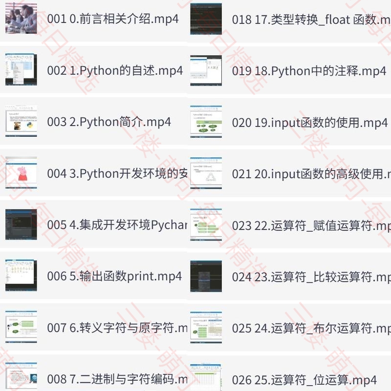 【分享】Python教程全套，入门到精通 Python全栈开发教 封面