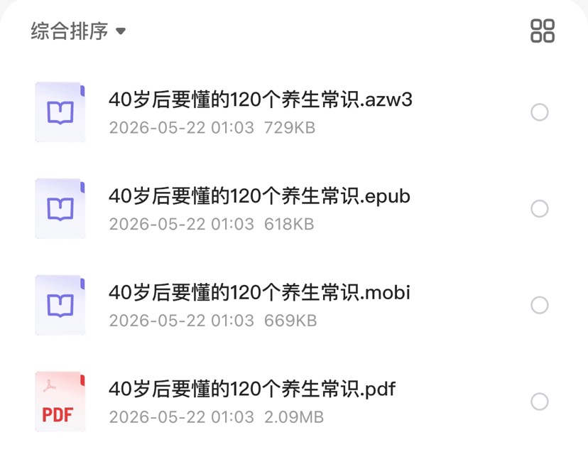 40岁后要懂的120个养生常识 封面