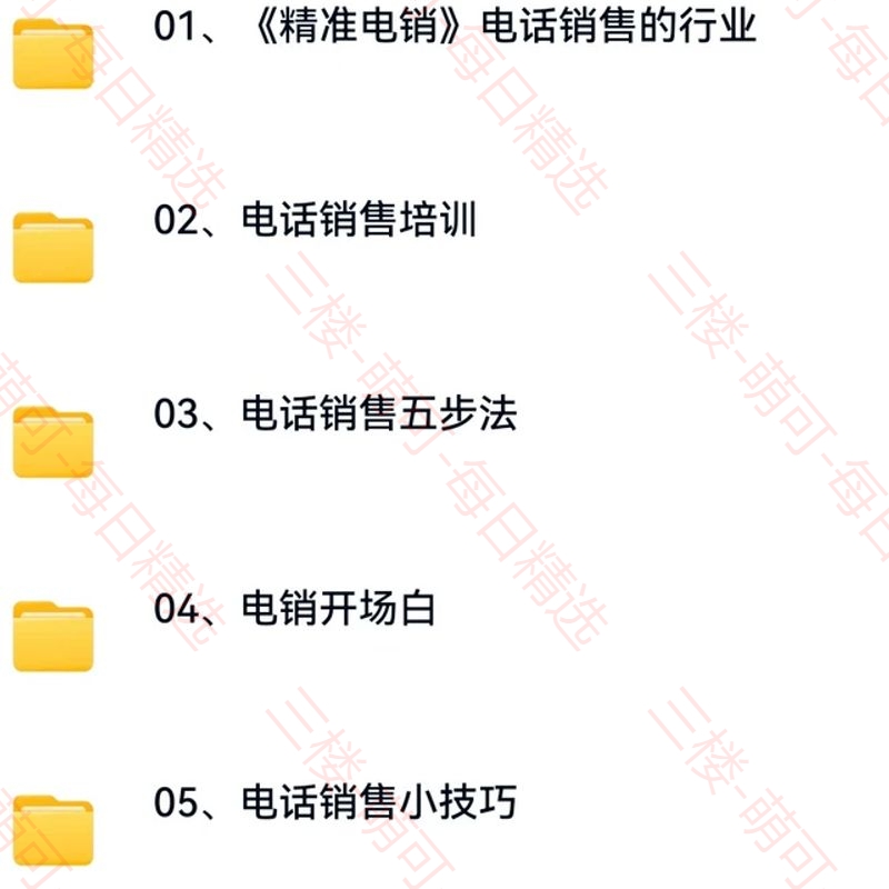 【分享】电话销售视频教程新手自学零基础入门精通教学课程 封面