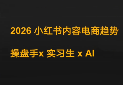 小红书内容电商趋势操盘手