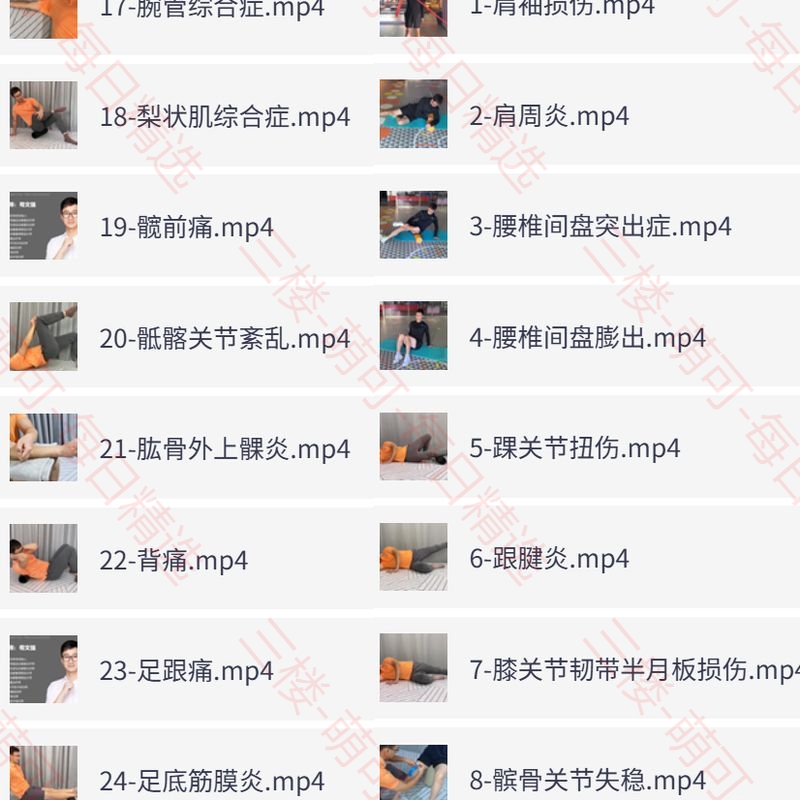【分享】24种疼痛康复训练营视频课 封面