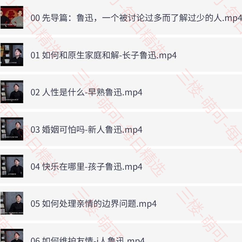 【分享】B站付费专属-北大钱理群教授讲鲁迅（完结） 封面