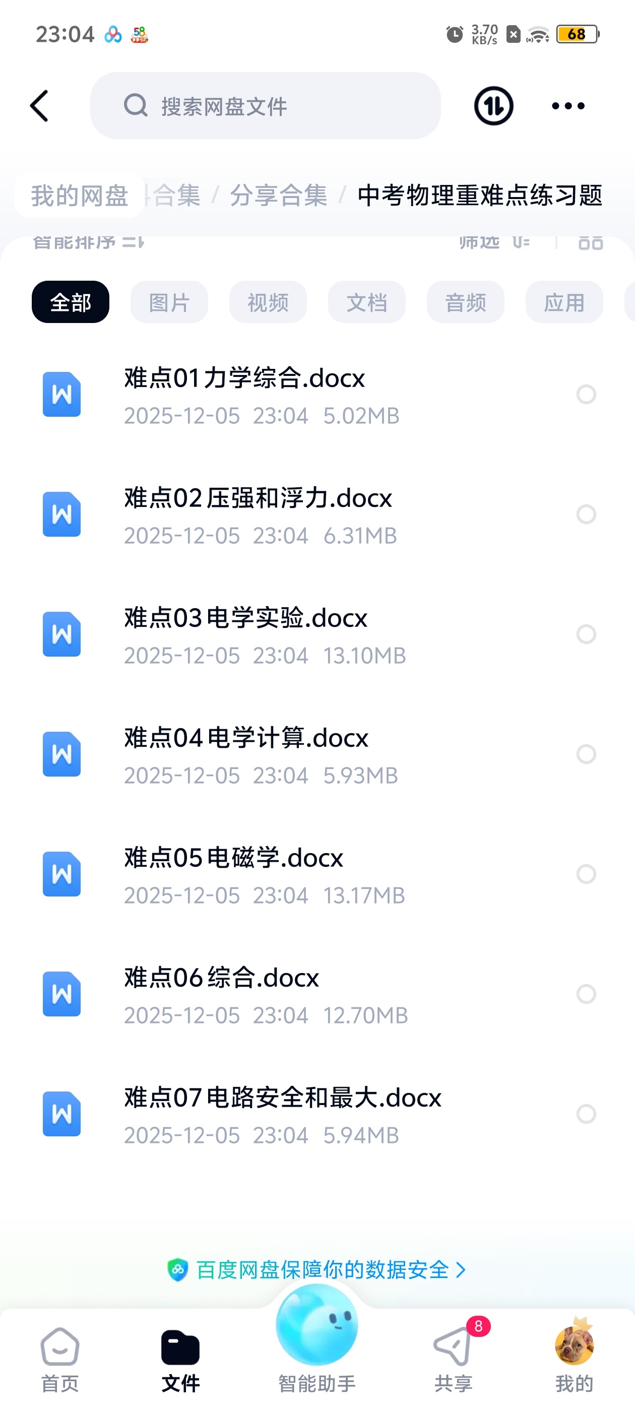 【分享】中考物理重难点练习题 封面