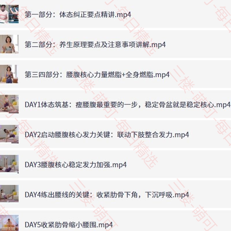【分享】海洋饼干21天纤细腰腹训练课，核心强化+燃脂塑形居家跟练 封面