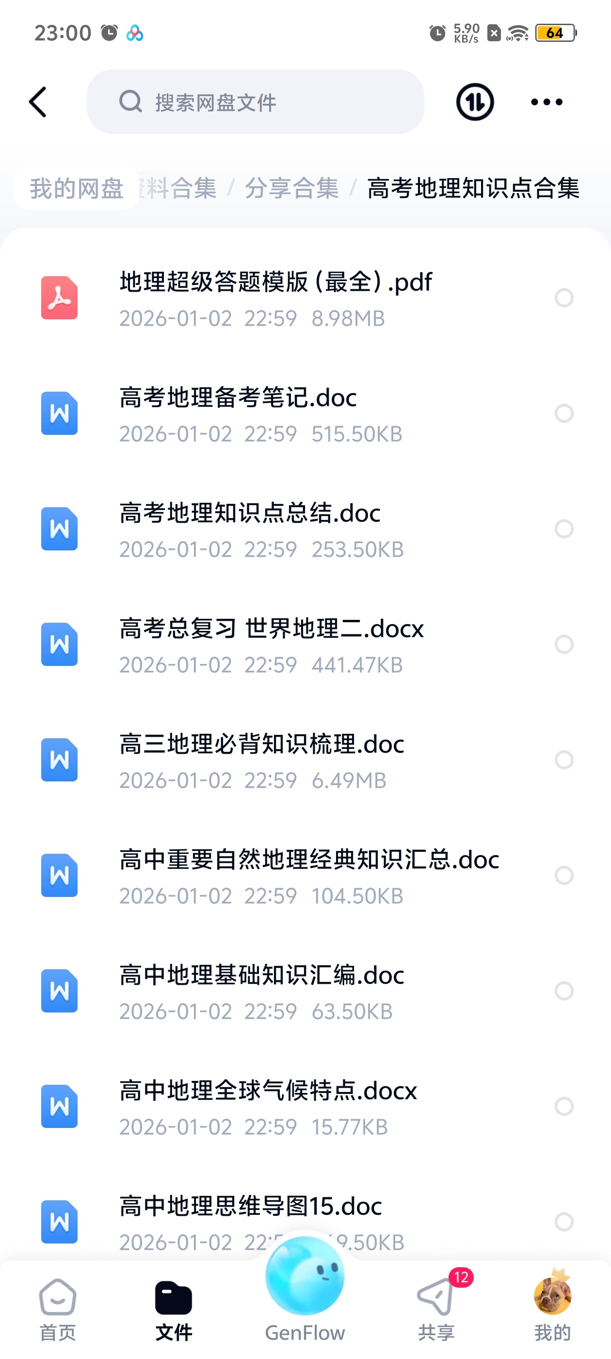 【分享】高考地理知识点合集 封面