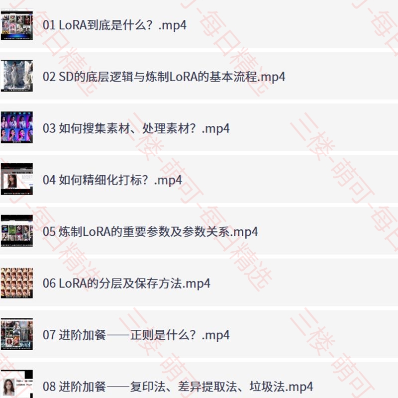 【分享】LoRA训练进阶课，打造你的私人定制LoRA模型 封面
