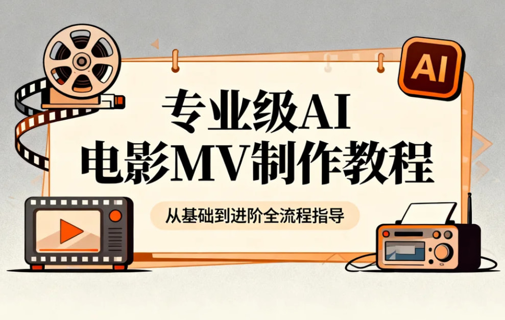 专业级AI电影MV制作教程，从想法到成片全拆解 封面