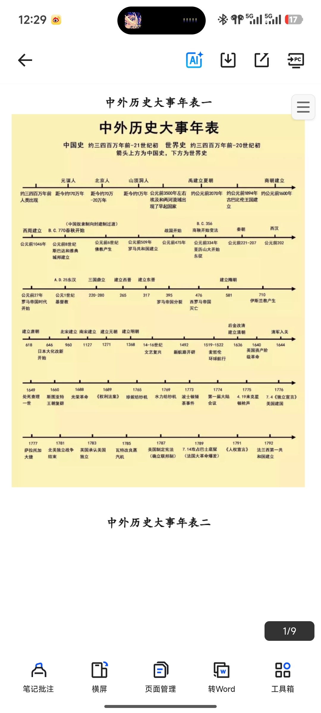 初中历史时间轴(1) 封面