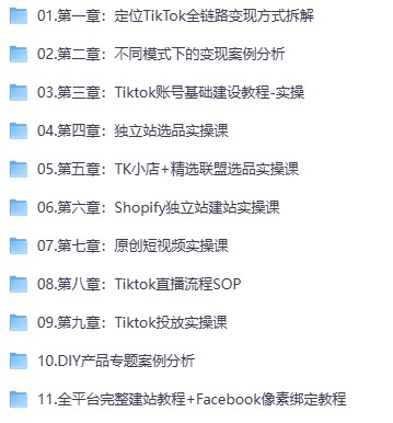 【分享】TikTok全链路变现实操课程 封面