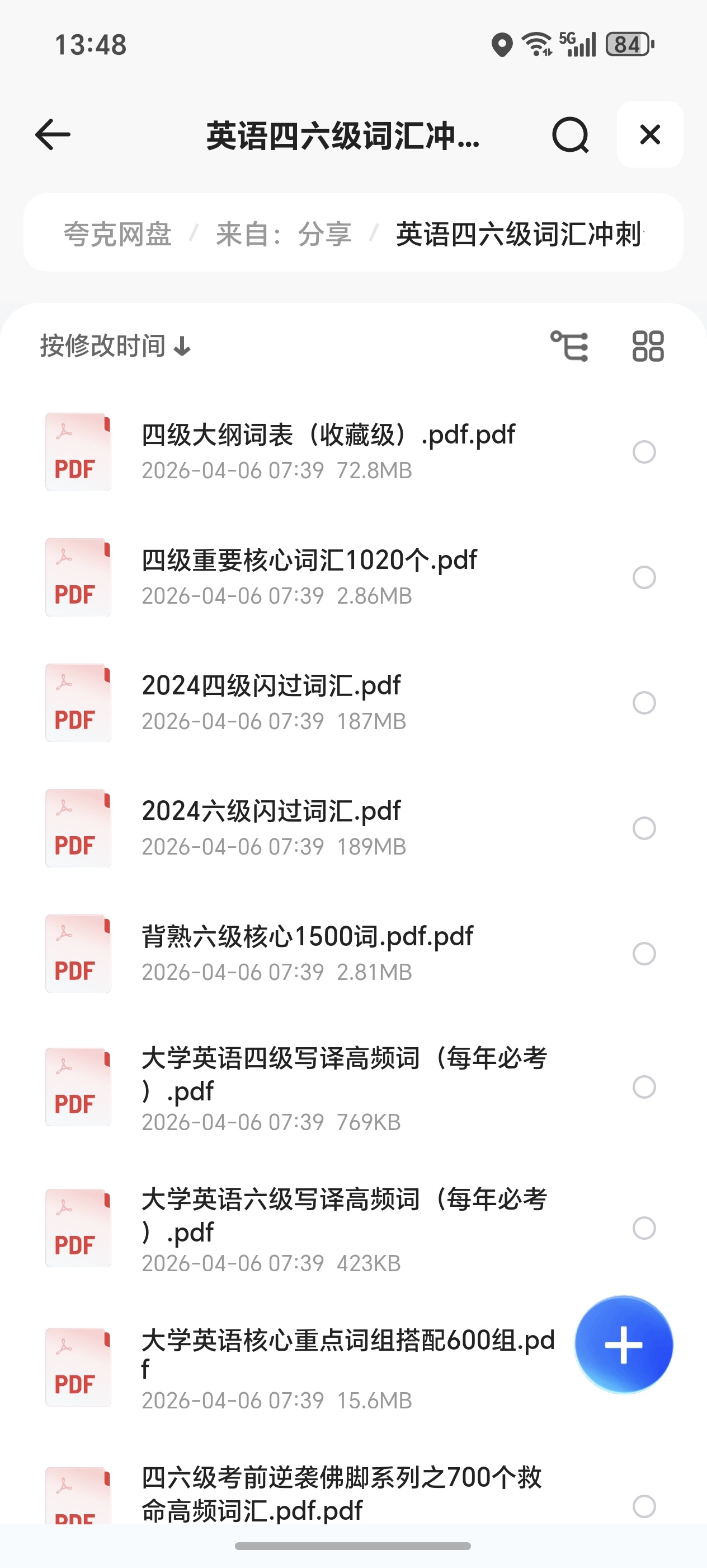 英语四六级词汇冲刺资料包 封面