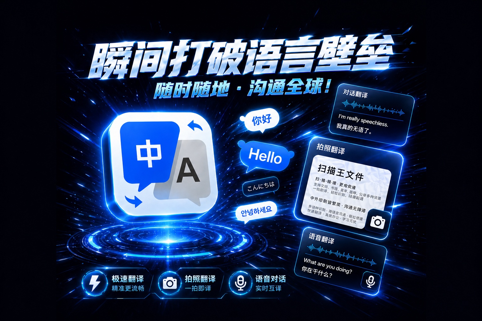 优学翻译官🌐智能翻译助手✨解锁会员👑 封面