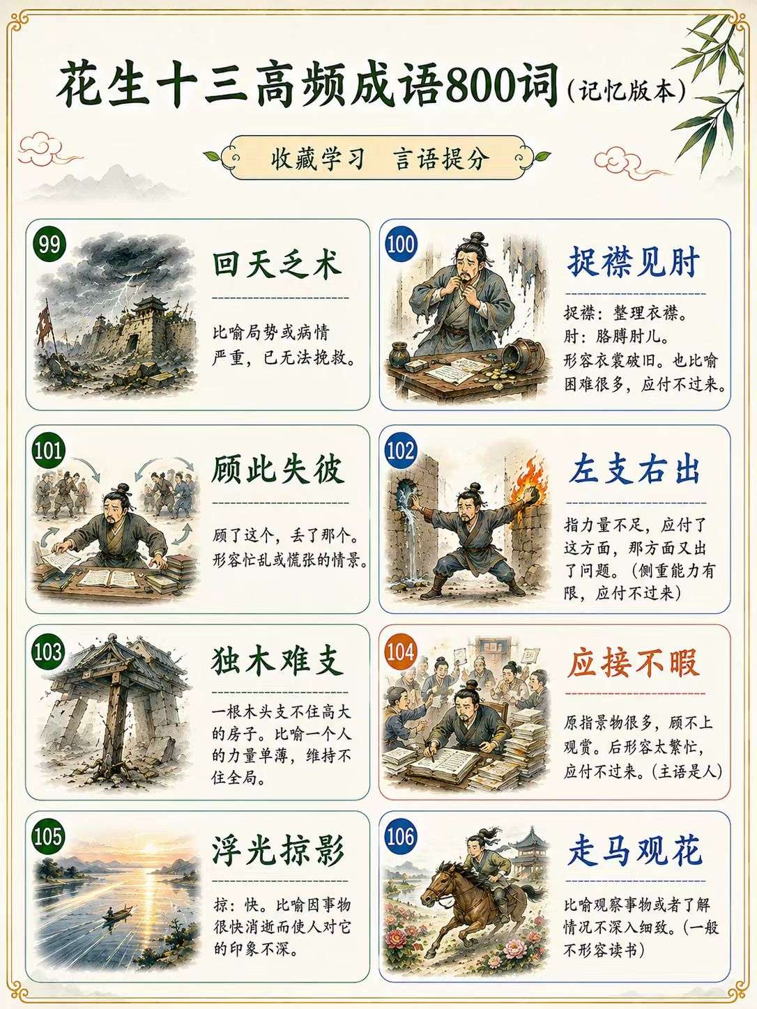 生十三言语高频成语800词彩图记忆版 封面