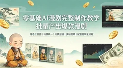 AI漫剧批量变现：人物场景＋分镜运镜＋声音克隆＋智能体生视频