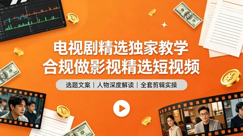 影视剧深度解读短视频剪辑全套教程