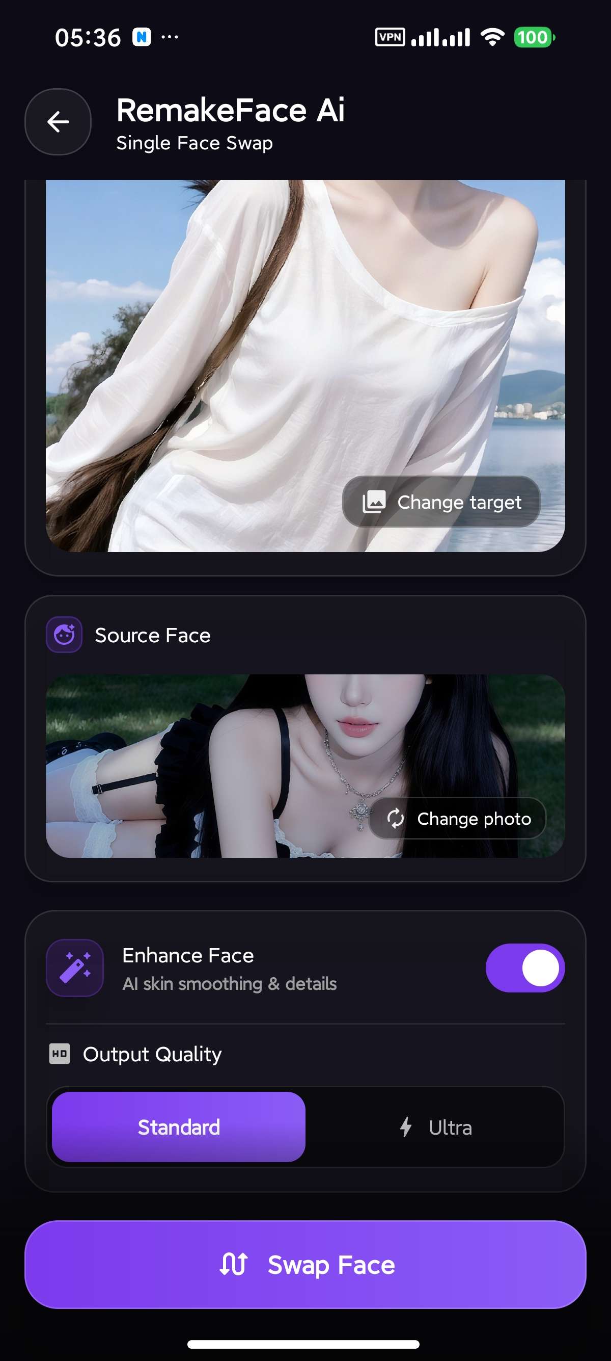 安卓RemakeFace😍无限制AI换脸可自定义照片