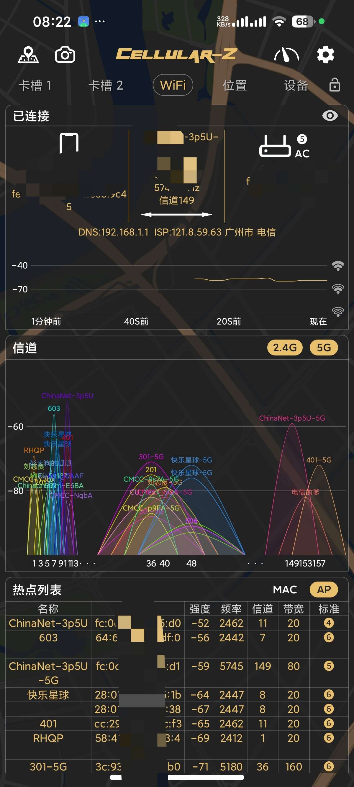 安卓Cellular-Z📶WiFi信号检测网络优化