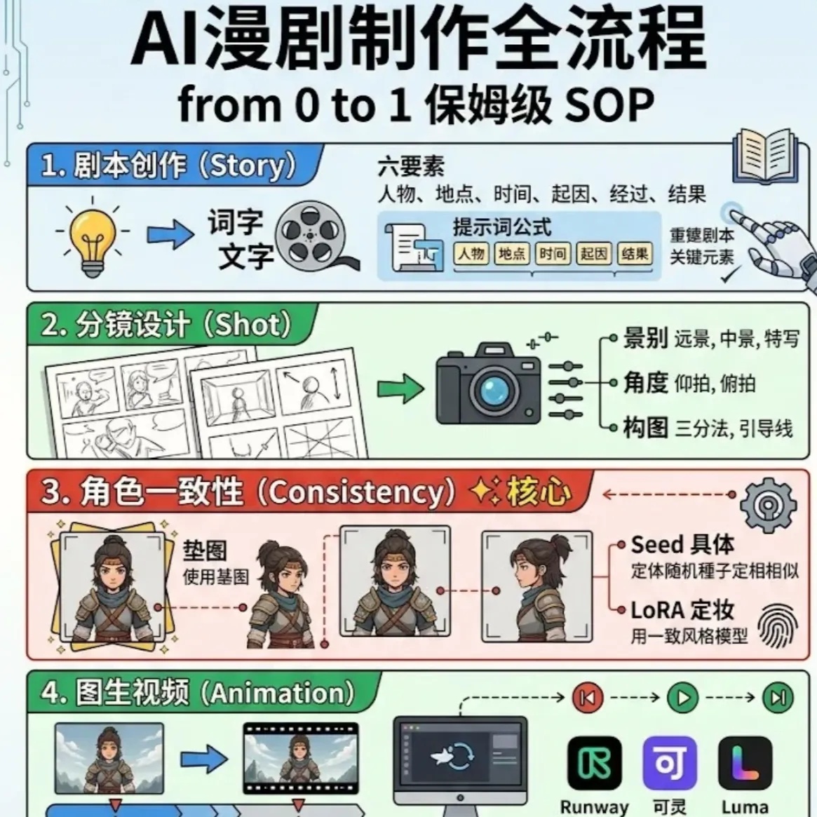 AI漫剧「保姆级」全套教程：0基础起号→批量爆款→躺赚变