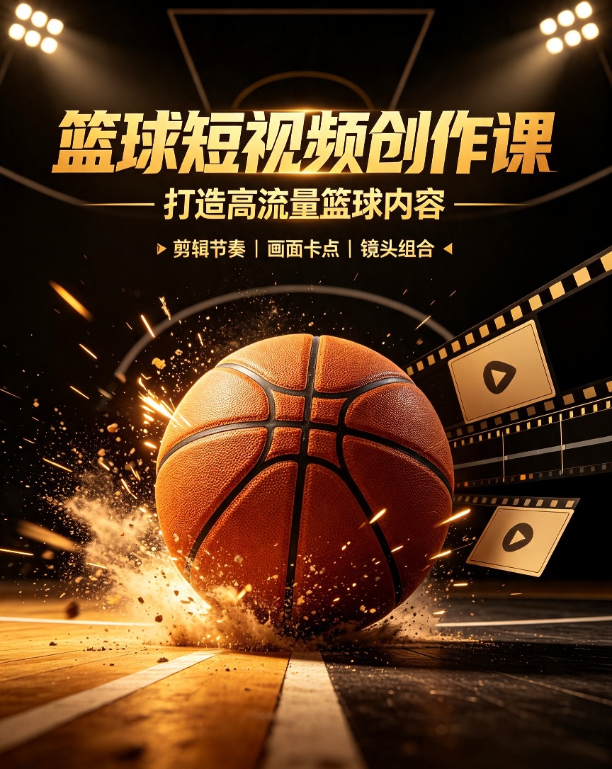篮球类短视频创作短视频教学，打造高流量篮球内容创作体系