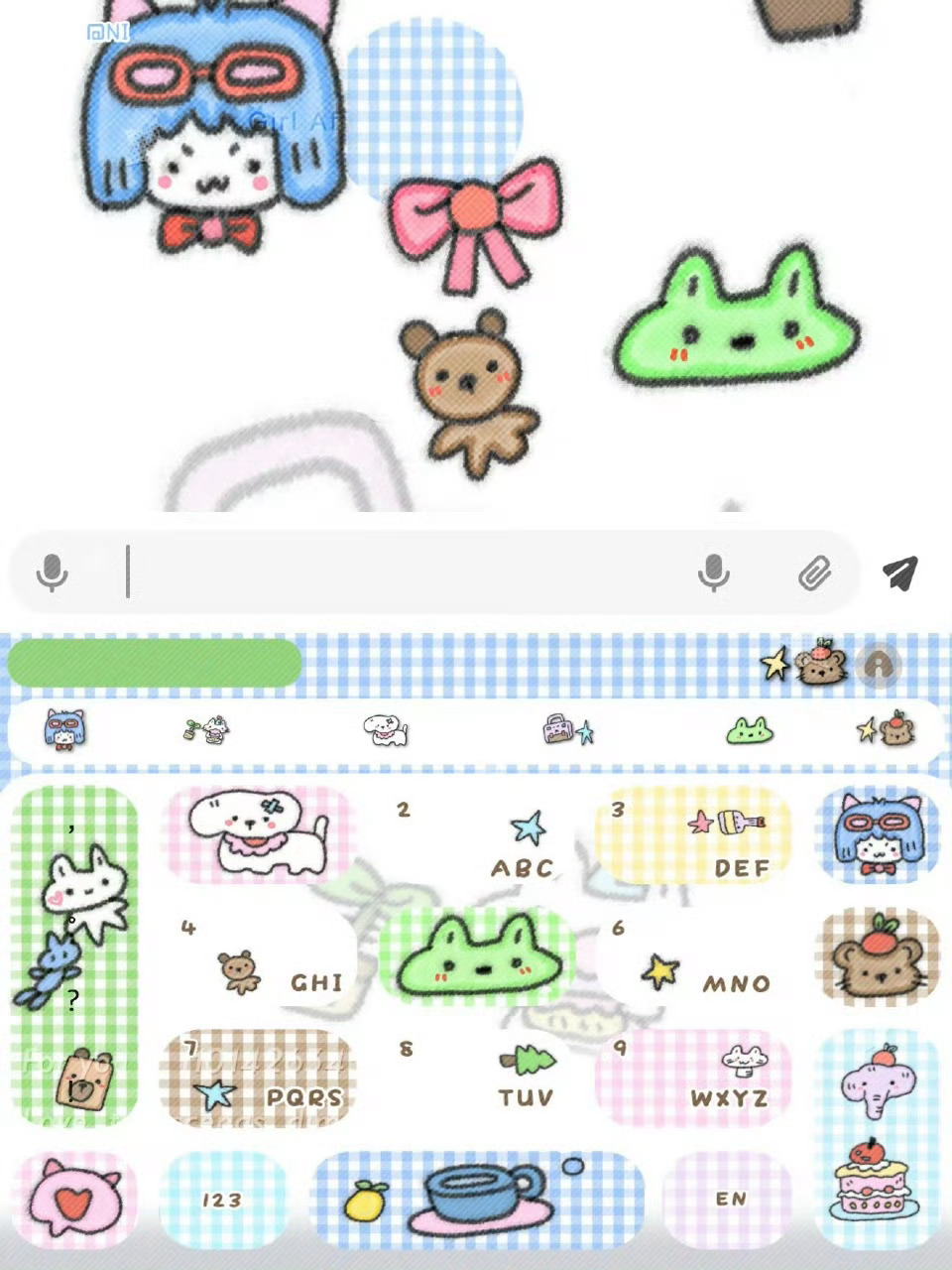 软件美化🩷百度输入法-小熊和包浆鼻嘎 封面