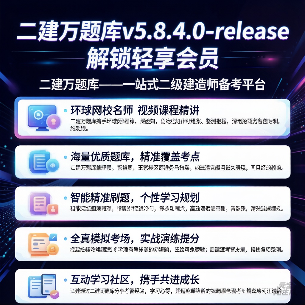 原创解锁二建万题库解锁轻享会员二级建造师考试必备神器第2张插图 原创解锁二建万题库解锁轻享会员二级建造师考试必备神器第2张插图