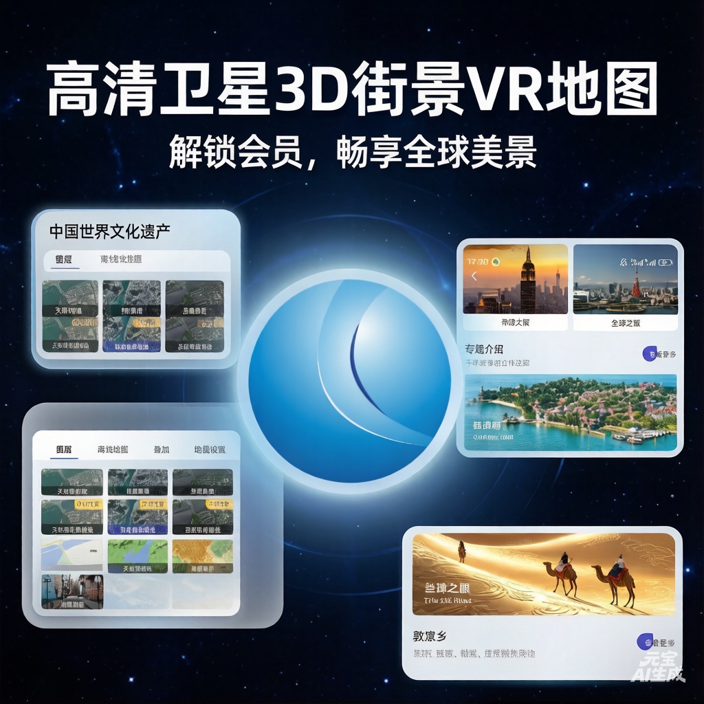 原创解锁精图地球解锁会员高清卫星3D街景VR地图工具第2张插图 原创解锁精图地球解锁会员高清卫星3D街景VR地图工具第2张插图