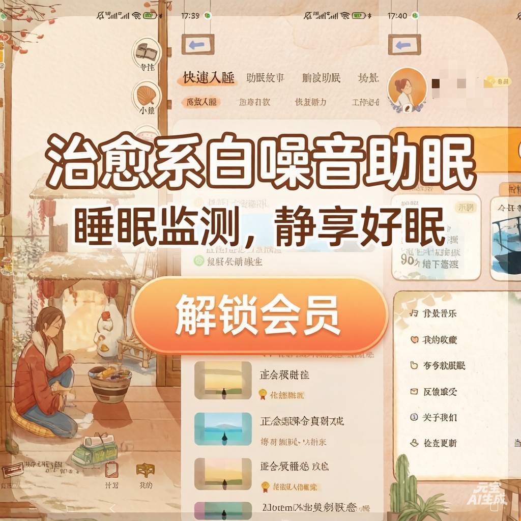 原创解锁软眠眠解锁会员治愈系白噪音睡眠监测助眠工具第2张插图 原创解锁软眠眠解锁会员治愈系白噪音睡眠监测助眠工具第2张插图