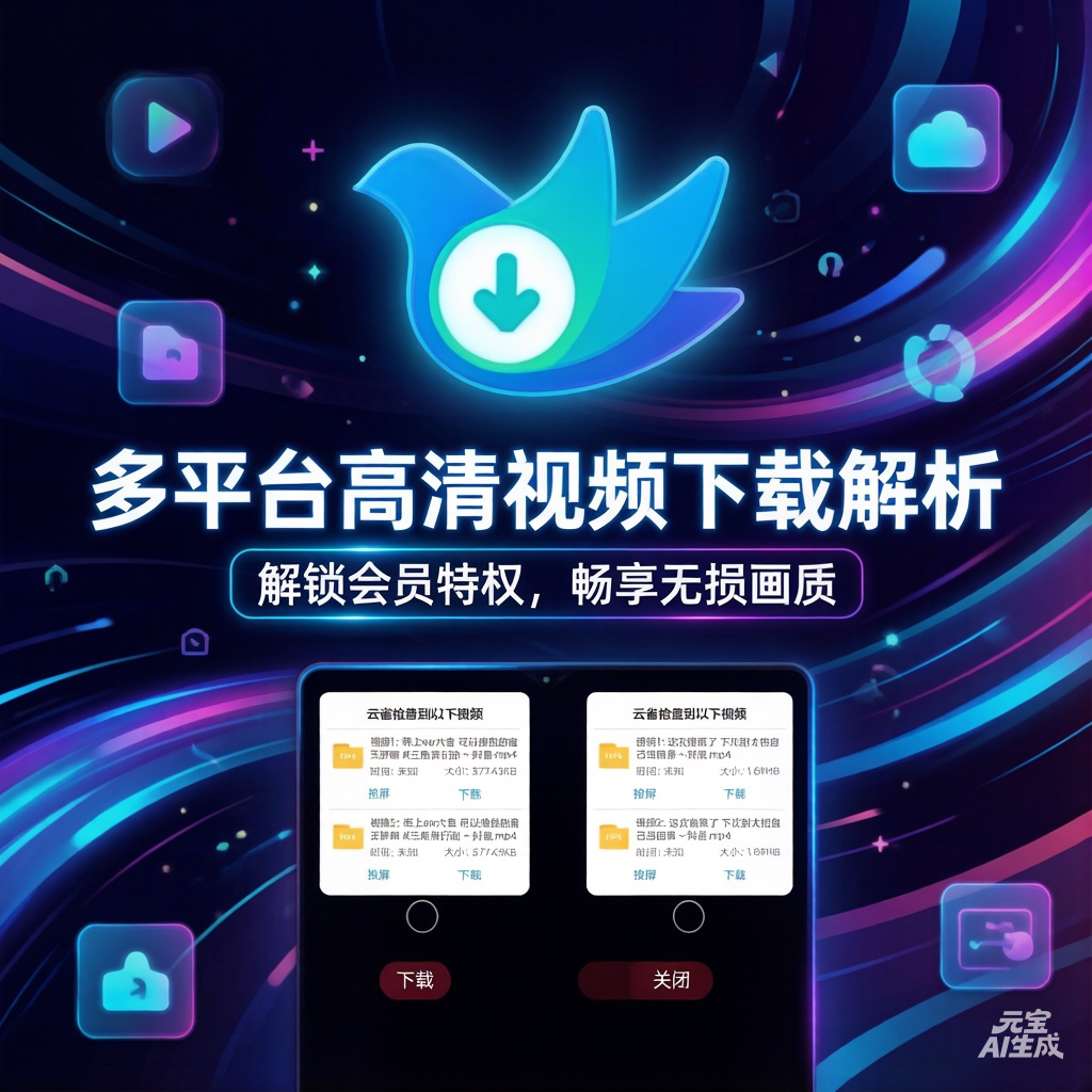 原创解锁视频下载鸟解锁会员多平台高清视频嗅探下载工具第2张插图 原创解锁视频下载鸟解锁会员多平台高清视频嗅探下载工具第2张插图