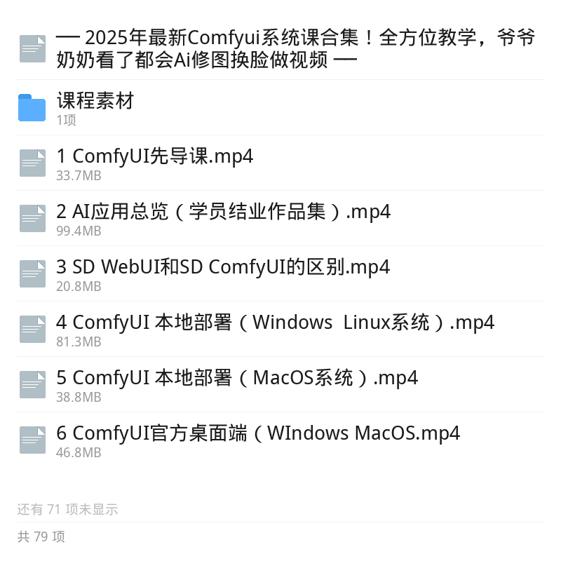 2025最新ComfyUI系统课合集第3张插图 2025最新ComfyUI系统课合集第3张插图