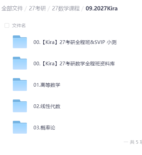 2027考研数学Kira第2张插图 2027考研数学Kira第2张插图