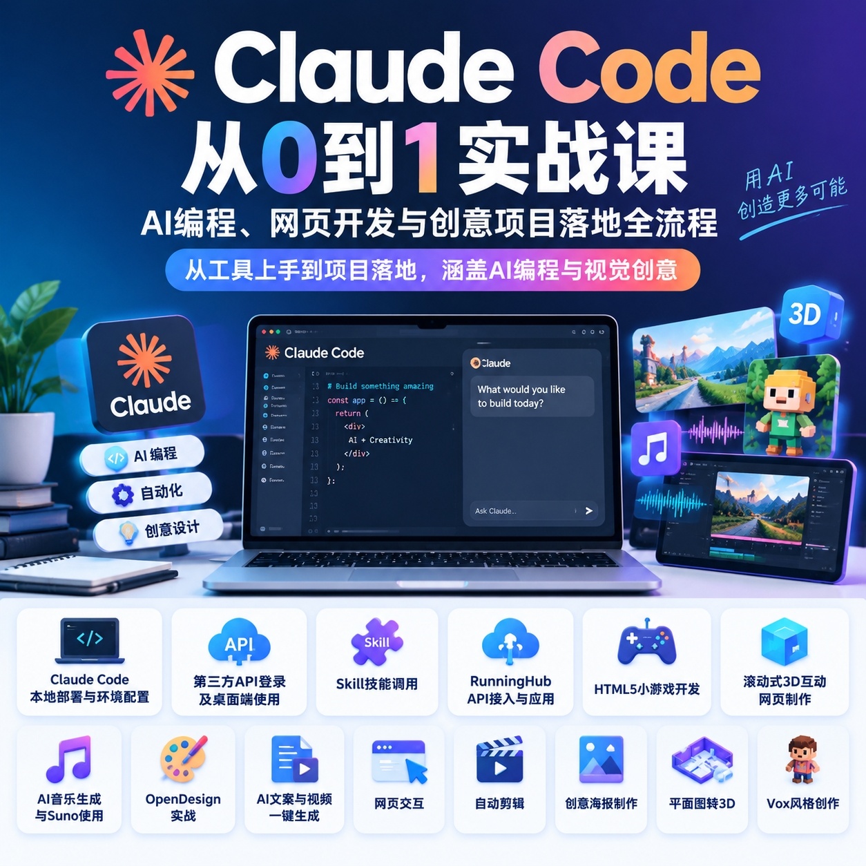 Claude Code从0到1实战课:AI编程、网页开发第2张插图 Claude Code从0到1实战课:AI编程、网页开发第2张插图
